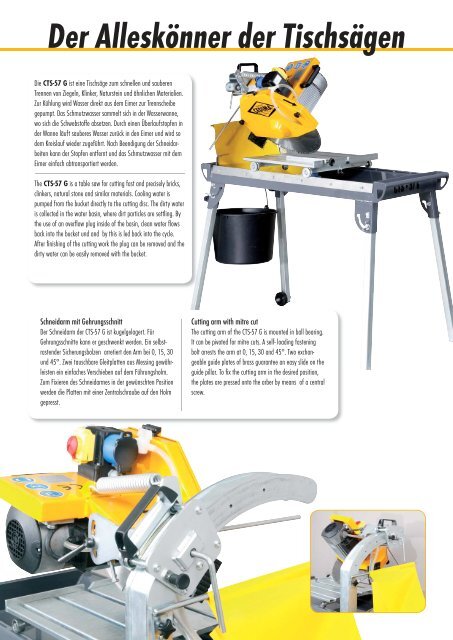 tischsäge cts-57 g table saw cts-57 g - CEDIMA GmbH