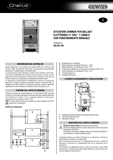 Interruttore Dimmer 1-10V 1 Canale
