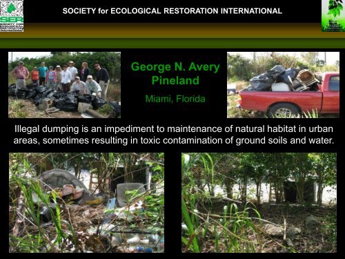 A Global View of Ecological Restoration and the Role of SER ...