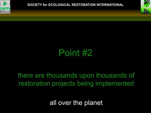 A Global View of Ecological Restoration and the Role of SER ...