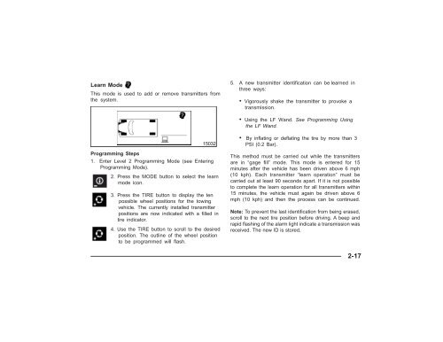 2003 Enhanced Mobility Package Operator's Manual (PDF) - GM Fleet