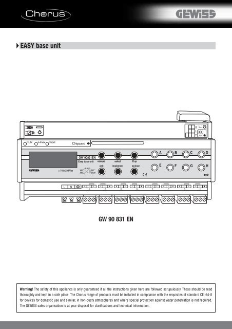 EASY base unit - Gewiss