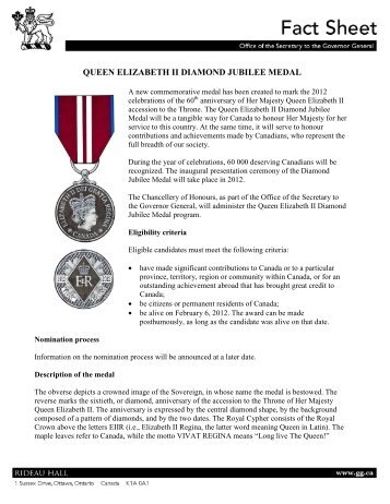 QUEEN ELIZABETH II DIAMOND JUBILEE MEDAL