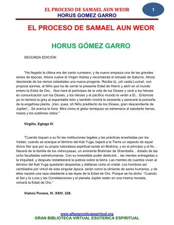 El Proceso de Samael Aun Weor - Gran Fratervidad Tao Gnóstica ...