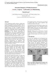 Structural Integrity of Welded Structures