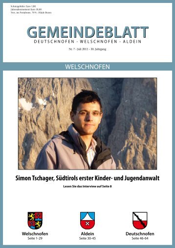 Gemeindeblatt Nr. 07 / 2011 (3,55 MB)