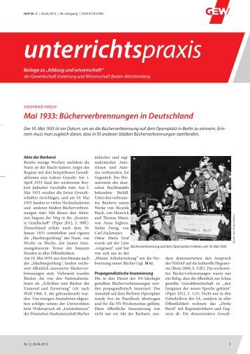 Mai 1933: Bücherverbrennungen in Deutschland - Gewerkschaft ...