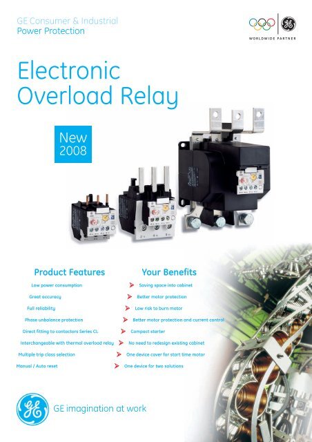Electronic Overload Relay - G E Power Controls