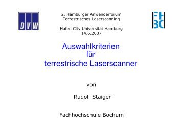 Auswahlkriterien für terrestrische Laserscanner - Geomatik-hamburg ...