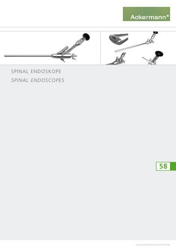 SPINAL ENDOSKOPE SPINAL ENDOSCOPES