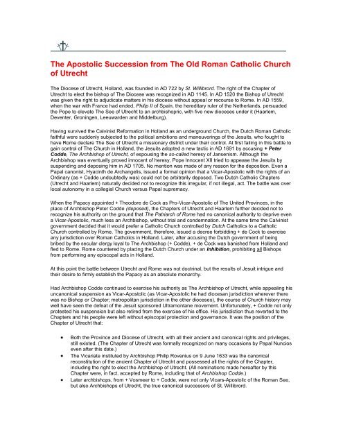 Official Record of Apostolic Succession of