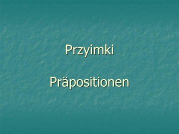 Przyimki Präpositionen