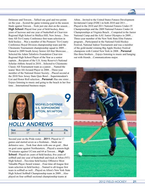 field hockey - GoHofstra.com