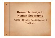Research design in Human Geography