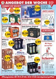 ANGEBOT DER WOCHE Greifen - Getränkefachmarkt Scherer