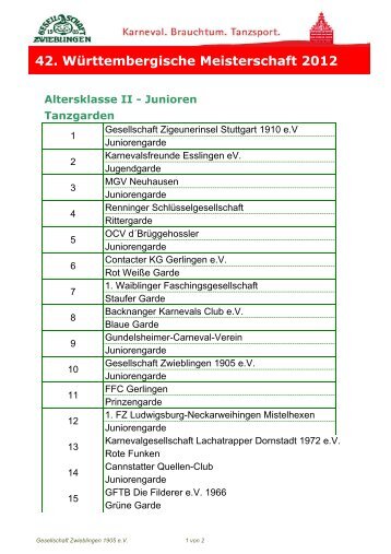 Garde - Gesellschaft Zwieblingen 1905 e.V.