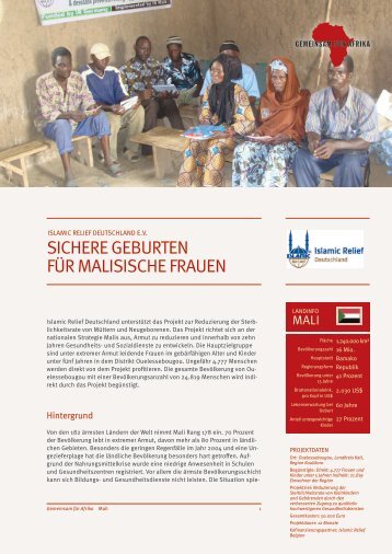 islamic relief deutschland e.v. - sichere geburten für malisische frauen