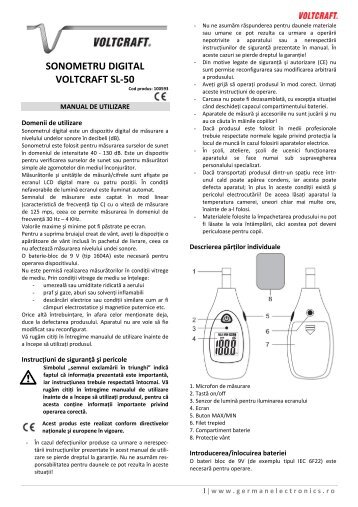 SONOMETRU DIGITAL VOLTCRAFT SL-50 - German Electronics
