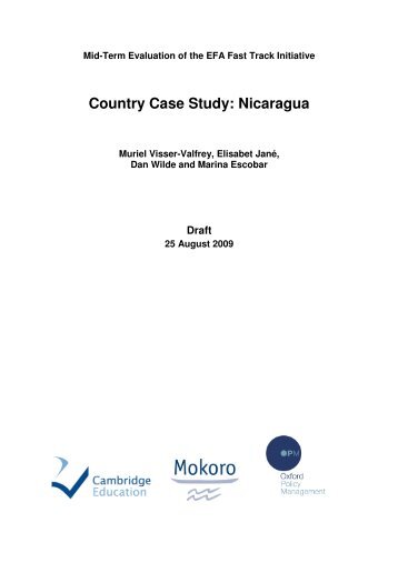 Country Case Study: Nicaragua - Global Partnership for Education