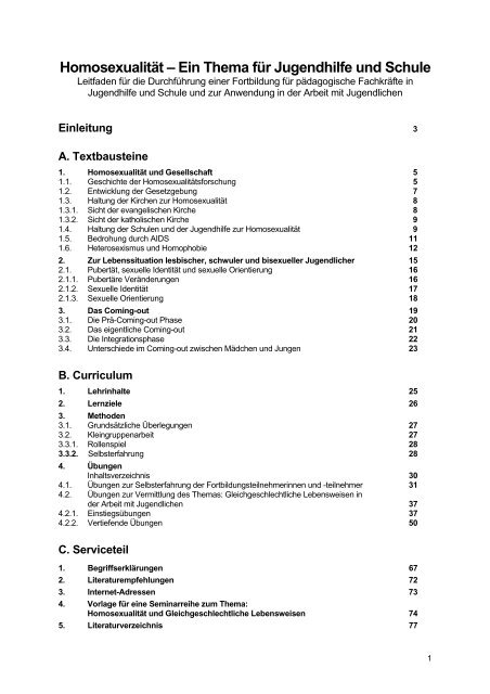 Homosexualität – Ein Thema für Jugendhilfe und Schule - ABQ