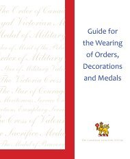 Wearing of Orders, Decorations and Medals - Le gouverneur ...