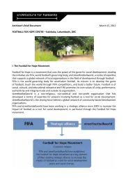 Architect's Brief Document FOOTBALL FOR HOPE CENTRE ...