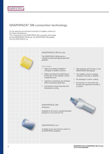 GRAPHPACK® 2M connection technology - Gerstel