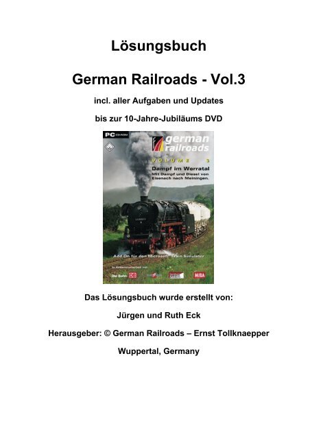 Lösungsbuch German Railroads - Vol.3
