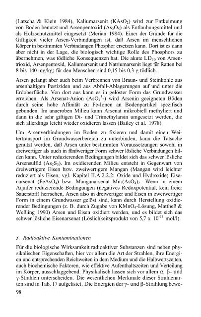 Das Verhalten von Umweltchemikalien in Boden und Grundwasser