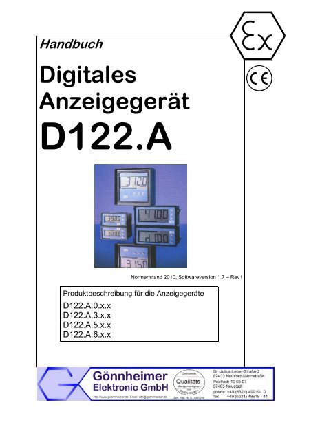 2 Digitales Anzeigegerat D122 A Goennheimer De