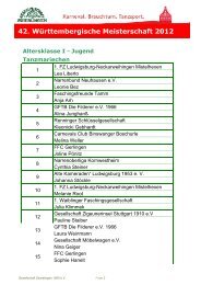 WM 2012 Jugend Tanzmariechen - Gesellschaft Zwieblingen 1905 ...