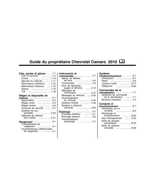 avertissement - GM Canada