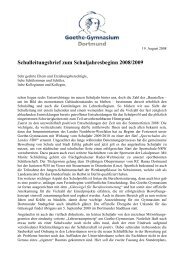 Schulleitungsbrief zum Schuljahresbeginn 2008/2009 - Goethe ...