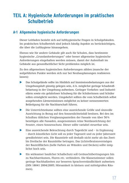 Leitfaden für die Innenraumhygiene in Schulgebäuden, Ausgabe 2008