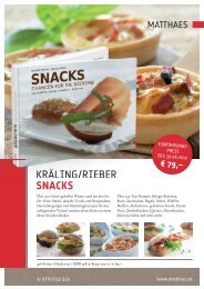 KRÄLING/RIEBER SNACKS - Matthaes Verlag GmbH