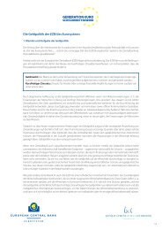 Die Geldpolitik der EZB / des Eurosystems (PDF) - Generation Euro