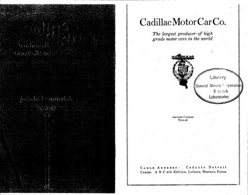 1916 Cadillac - GM Heritage Center