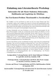 Das Text-Kontext-Problem - Institut für Germanistik