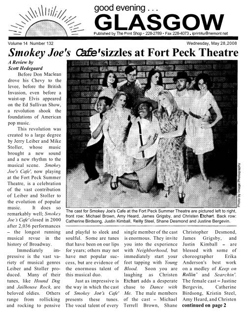 Smokey Joe's Cafe' sizzles at Fort Peck Theatre - Glasgow Montana