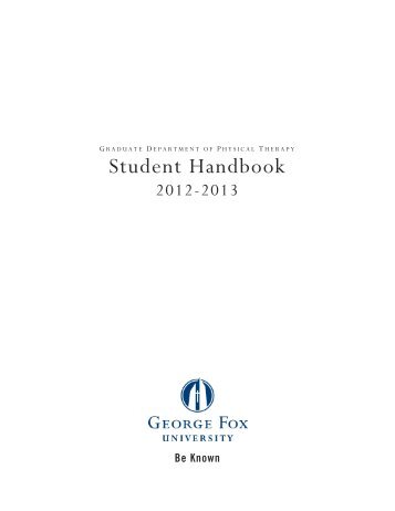 Student Handbook - George Fox University