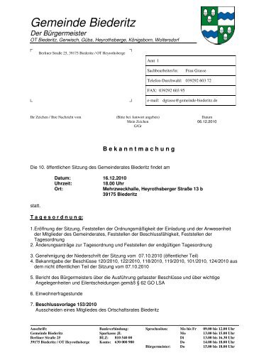 Dokument-Download - Gemeinde Biederitz