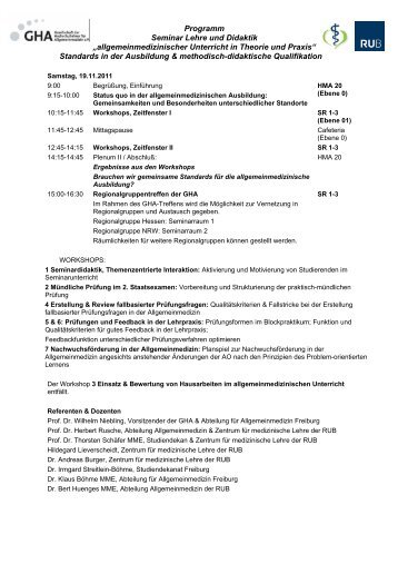 Programm Seminar Lehre und Didaktik ... - GHA