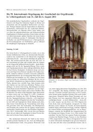 Die 59. Internationale Orgeltagung der Gesellschaft der ...
