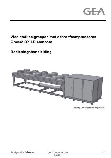 Vloeistofkoelgroepen met schroefcompressoren - GEA Refrigeration ...