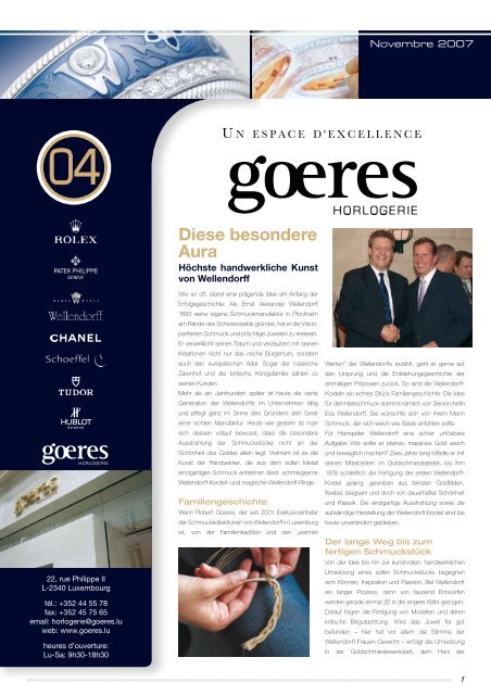 Diese besondere Aura - Goeres Horlogerie