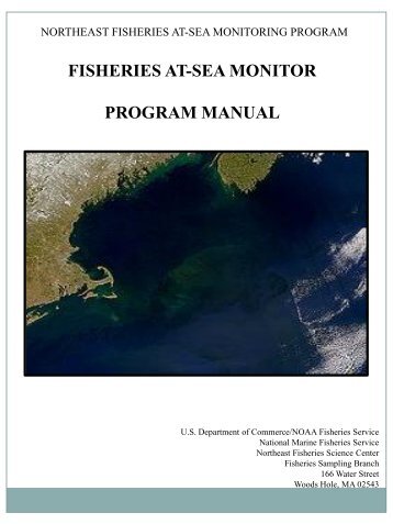 FISHERIES AT-SEA MONITOR PROGRAM MANUAL