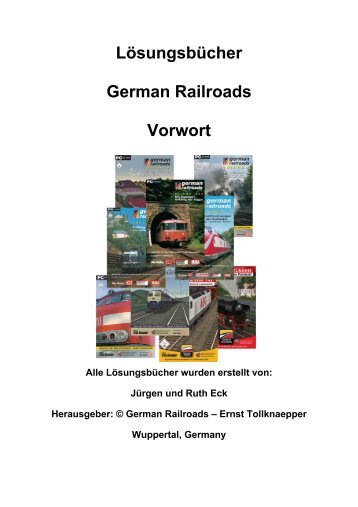 Lösungsbücher German Railroads Vorwort