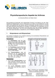 Physiotherapeutische Aspekte bei Arthrose - Gesundheitszentrum ...