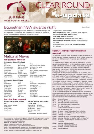 Equestrian NSW awards night National News - Berry Riding Club