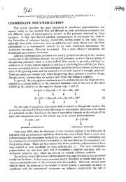 COORDINATE POLYMERIZATION - Giulio Natta